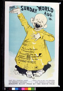&39;Dizer! Eu sou o Garoto Amarelo do Beco de Hogan &39;, de um cartaz publicitário&39; The Sunday World &39;, c.1900