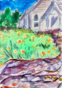 Igreja em uma Colina, Tiburon, 2017 de Richard Fox