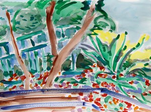Flores da Primavera, 2021 (aguarela sobre papel) de Richard Fox