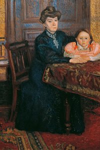 Mulher com filho Mathilde Schönberg com a filha Gertrud, 1906.
