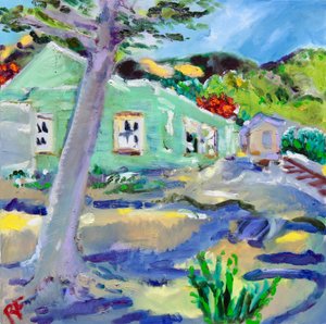 O Depósito Abandonado, Rutherford, Napa, 2022 (óleo sobre tela)