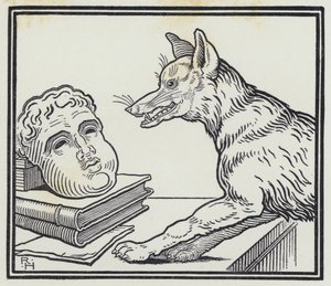 A Raposa E A Máscara (gravura) de Richard Heighway