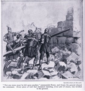 A destruição de Cartago pelos romanos, c.1950