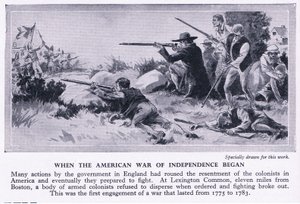 Quando a Guerra da Independência Americana começou em 1775 DC, c.1950