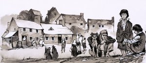 Um Homem Assombrado pela Pobreza: Richard Cobden (guache sobre papel) de Richard Hook