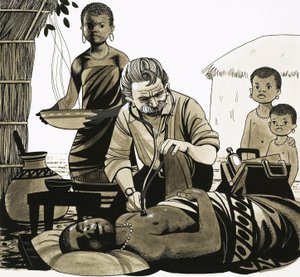 Um homem com uma missão: O Médico Musical (Albert Schweitzer) (ilustração) de Richard Hook