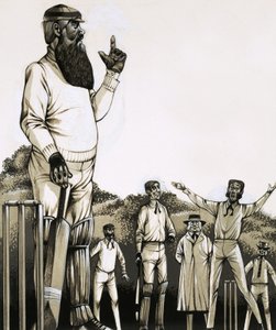 O grande W G Grace no postigo de Richard Hook