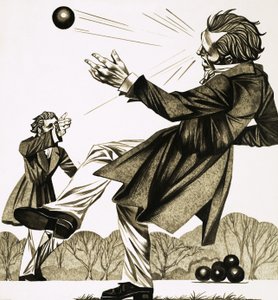 Dois franceses escolheram duelar atirando bolas de bilhar um ao outro de Richard Hook