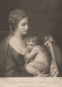Maria, Condessa de Waldegrave, e a sua filha Lady Elizabeth Laura de Richard Houston