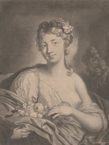 Primavera: uma jovem segurando flores em seu manto, 1775. de Richard Houston