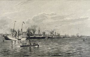 The Naval Review, em Kiel, em 3 de setembro de 1890 de Richard Huenten