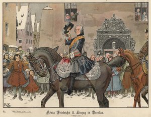 Frederico, o Grande, entrando Breslau, 1741