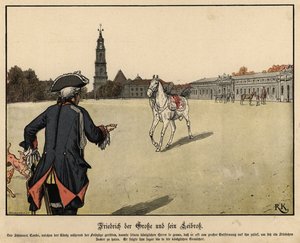 Frederico, o Grande da Prússia e seu cavalo favorito