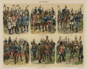 Cavalaria de exércitos europeus (cor litho) de Richard Knotel