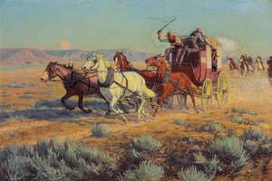Diligência perseguida pelos índios montados, 1912 de Richard Lorenz