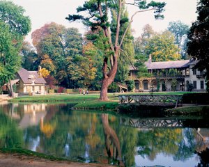 A Casa da Rainha no Hamlet da Rainha Maria Antonieta, no parque do Chateau de Versailles.