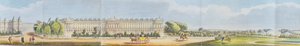 Terraço de Hanover, detalhe de "uma vista panorâmica em volta do parque do regente", bar. por Ackermann, 1831 (aquatint)