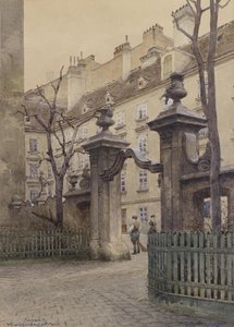 O Heiligenkreuzerhof em Viena de Richard Moser