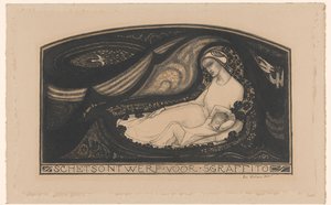 Mulher e criança recortadas
Desenho de esboço para sgraffito (título sobre o objecto)