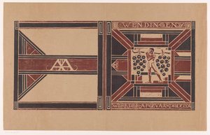 Desenho da capa para: Wendingen, 1921
Trabalho dos delegados (título sobre o objecto)