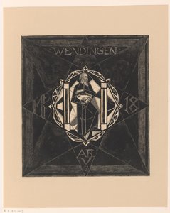 Desenho da capa para: Twists, 1918 de Richard Nicolaüs Roland Holst