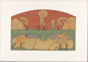 Desenho para pintura na feira de Berlage: De Handel