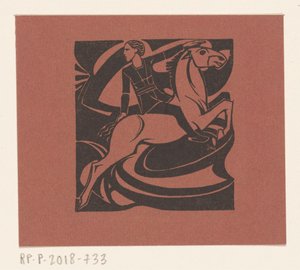 Cavaleiro num cavalo saltador de Richard Nicolaüs Roland Holst