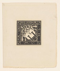 Vinheta em memória de Maria Vincentia Huizinga-Schorer
Piae Uxoris Animae M.V.H.S. (título sobre o objecto) de Richard Nicolaüs Roland Holst