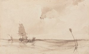 Uma paisagem marítima de Richard Parkes Bonington