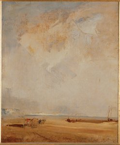 Uma vista da praia da Normandia ... de Richard Parkes Bonington