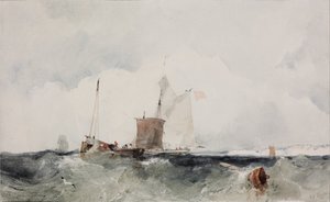 Na costa inglesa de Richard Parkes Bonington