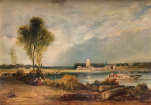 Paisagem na Normandia, século XIX 1934 de Richard Parkes Bonington