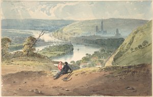 Rouen, Vista a partir de Bon-Secours de Richard Parkes Bonington