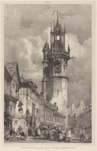 Torre do Gros-Horloge, Évreux de Richard Parkes Bonington
