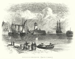 Holyhead Harbour (gravura) de Richard Principal (after) Leitch