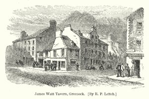 James Watt Tavern, Greenock (gravura) de Richard Principal (after) Leitch