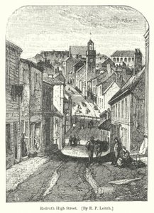 Redruth High Street (gravura) de Richard Principal (after) Leitch