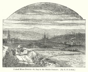 United Mines District, St Day in the Middle Distance (gravura) de Richard Principal (after) Leitch