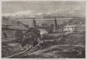 Viaduto de Mottram na estrada de ferro Manchester, Sheffield e Lincolnshire de Richard Principal Leitch