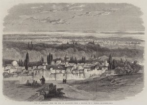 Vista de Damasco da colina de Salahiyeh de Richard Principal Leitch