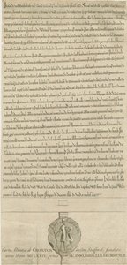 Abadia de Croxden - Carta de fundação: gravura de Richard Rawlinson