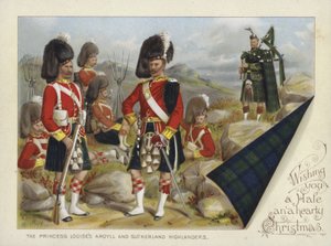 O Argyll da Princesa Louise e os Highlanders de Sutherland (cromolitho) de Richard Simkin