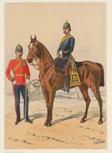 Dois soldados britânicos
Nove representações de fardas militares britânicas (título da série) de Richard Simkin