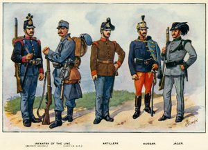 Tipos do exército austro-húngaro, 1919.