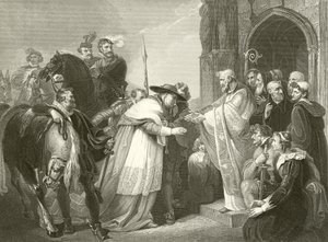 Cardeal Wolsey na Abadia de Leicester de Richard Westall