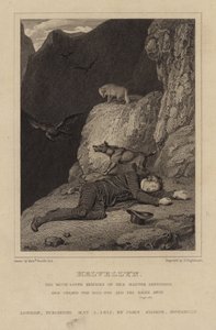 Charles Gough em Helvellyn de Richard Westall