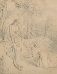 Cristo aparece a Maria Madalena (João 20:13-14) de Richard Westall