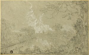 Margens do rio Dee perto de Eaton Hall, Cheshire de Richard Wilson