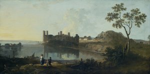 Castelo de Caernarvon (óleo sobre tela) de Richard Wilson