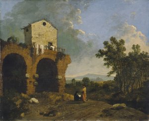 Villa de Adriano, perto de Tivoli de Richard Wilson